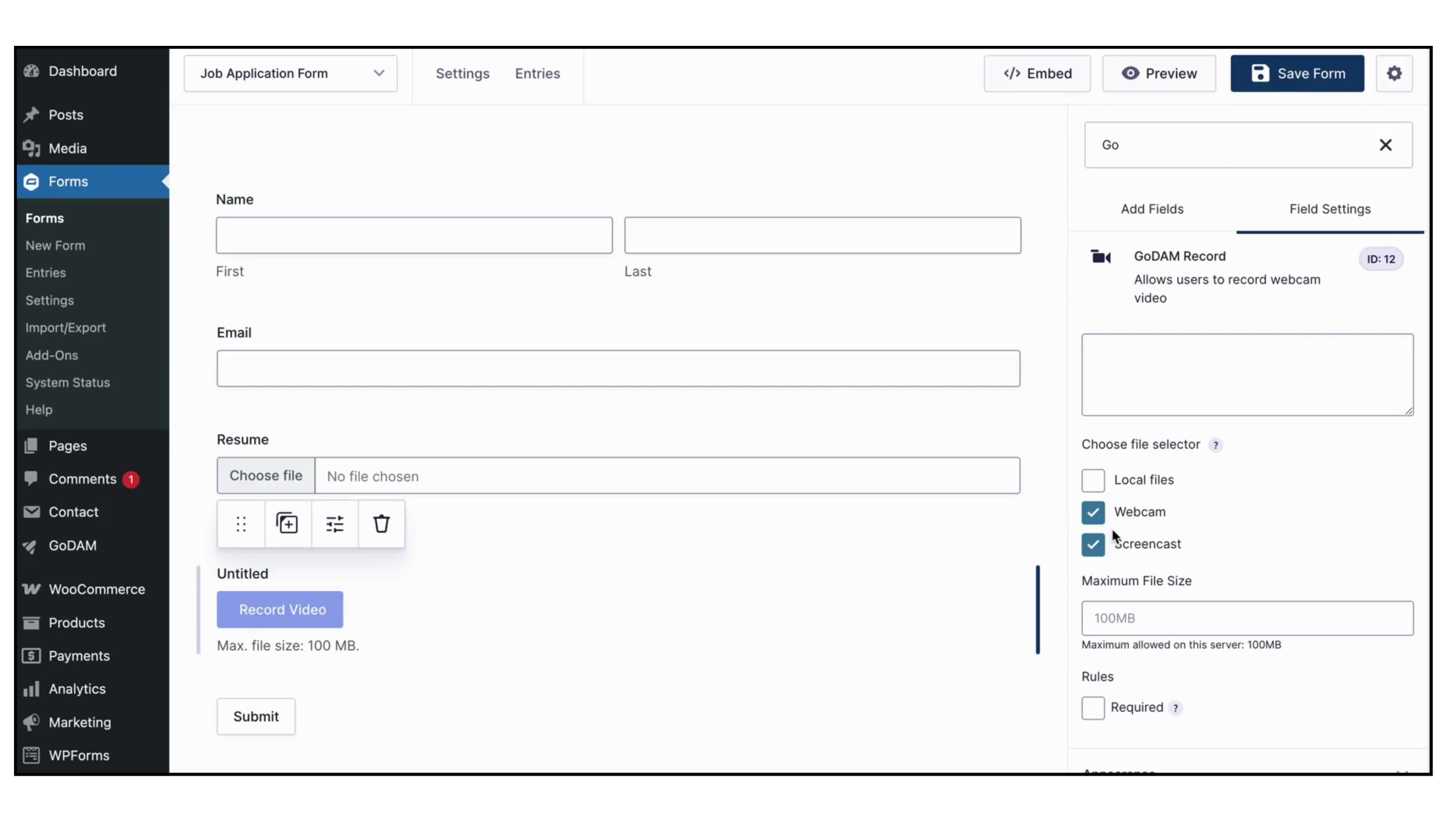 GoDAM Form Recorder Full Tutorial