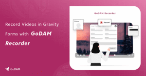 GoDAM recorder camera and audio input for WordPress forms