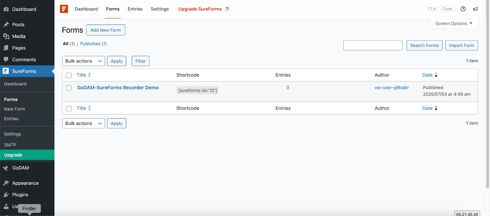 sureforms-new-form