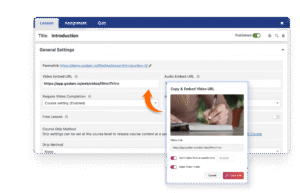 LifterLMS GoDAM Central video URL