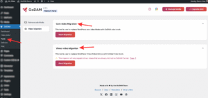core video and vimeo migration on GoDAM