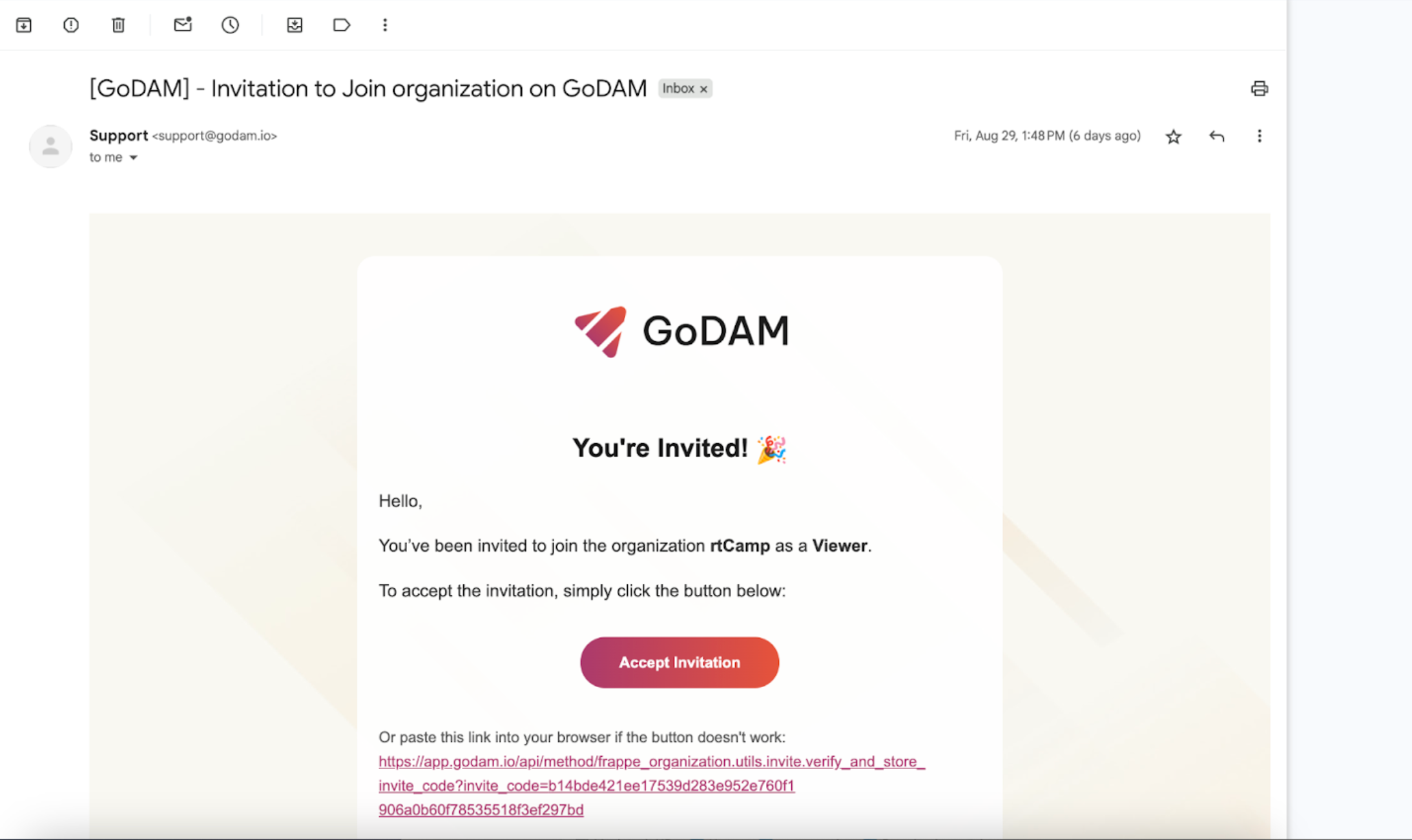 organisation-email-template