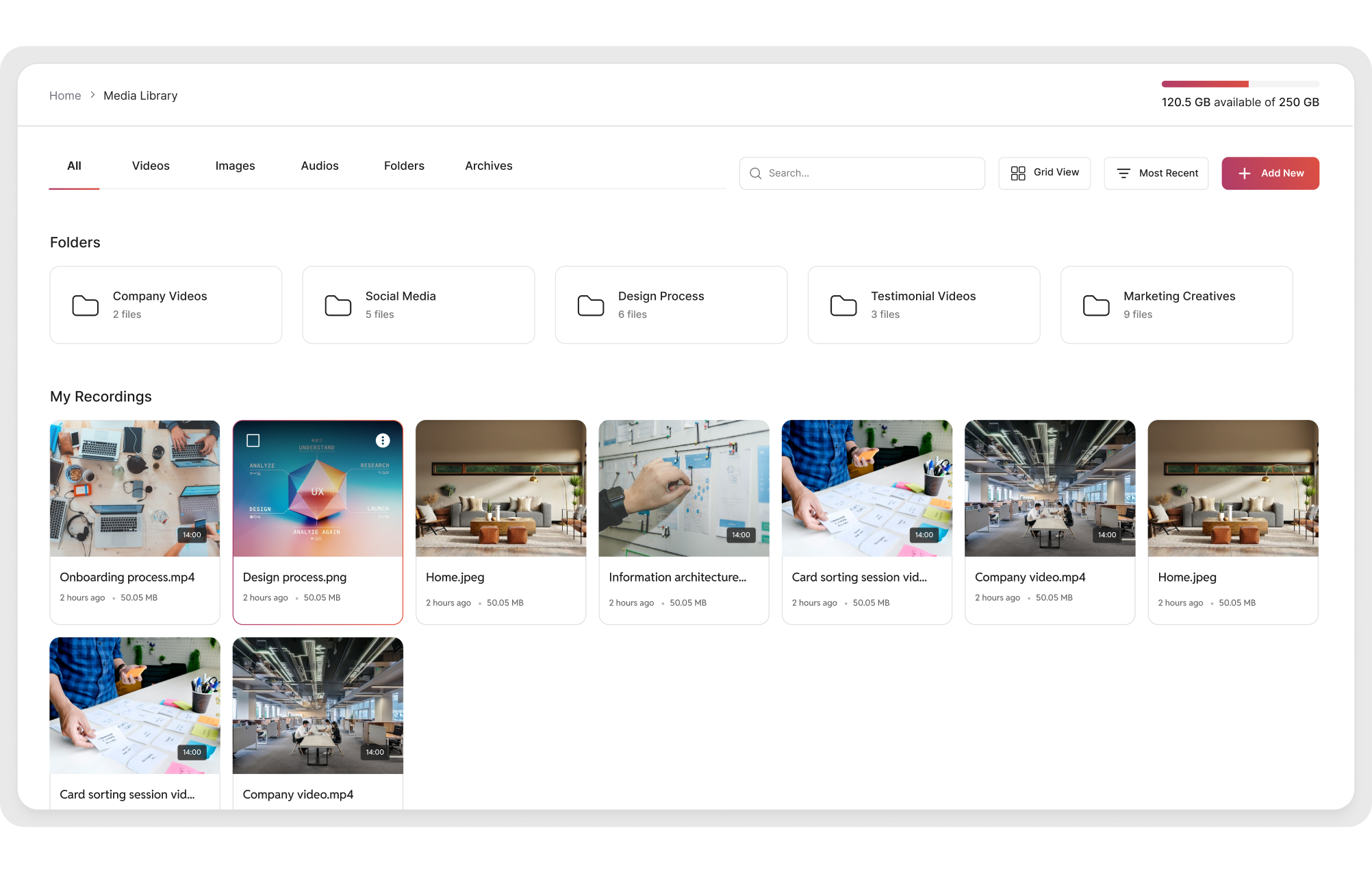 GoDAM-screen-recorder-chrome-extension-image-media-organization