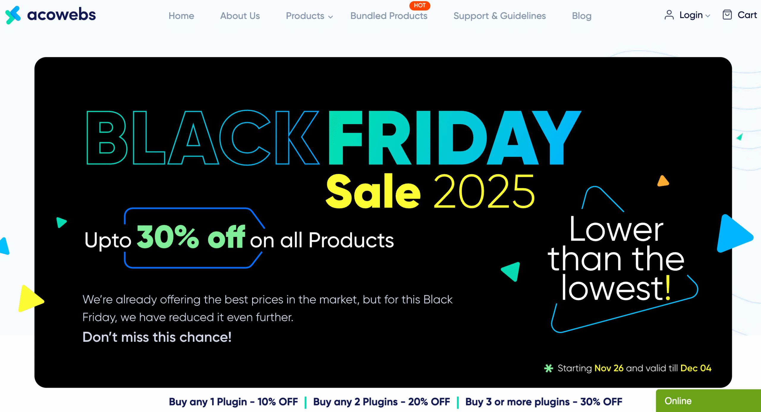 Acowebs Black Friday and Cyber Monday Sale 2025