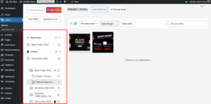 Bookmark folders on WordPress Media Library