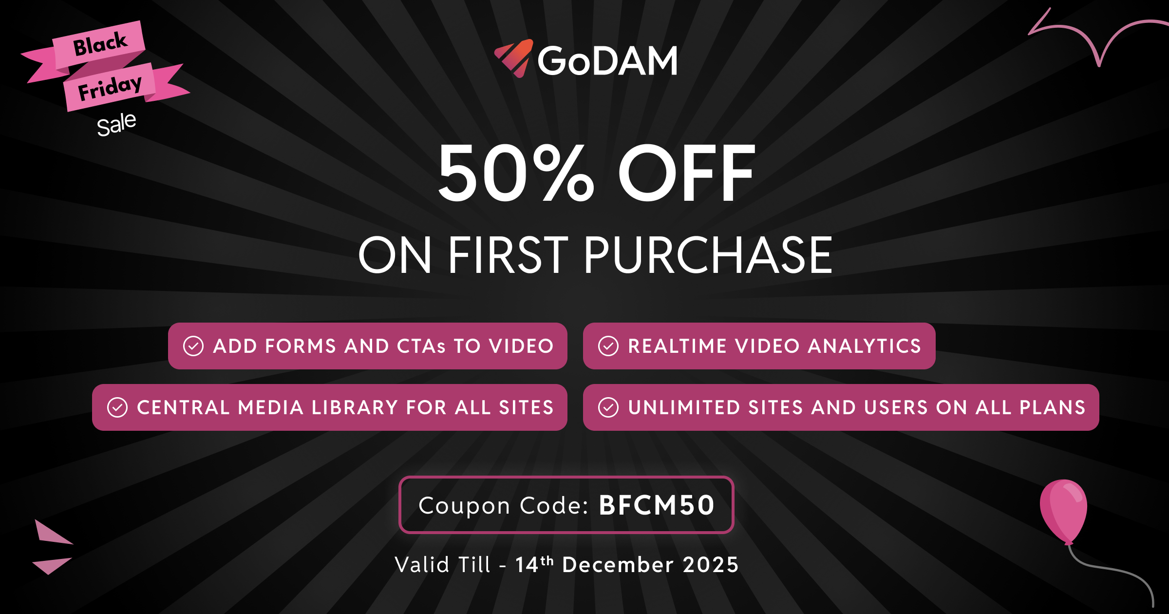 GoDAM WordPress Black Friday and Cyber Monday Sale 2025 coupon code