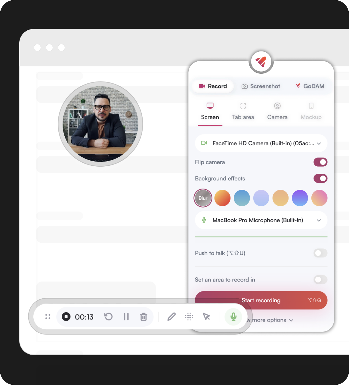 GoDAM-Screen-Recorder