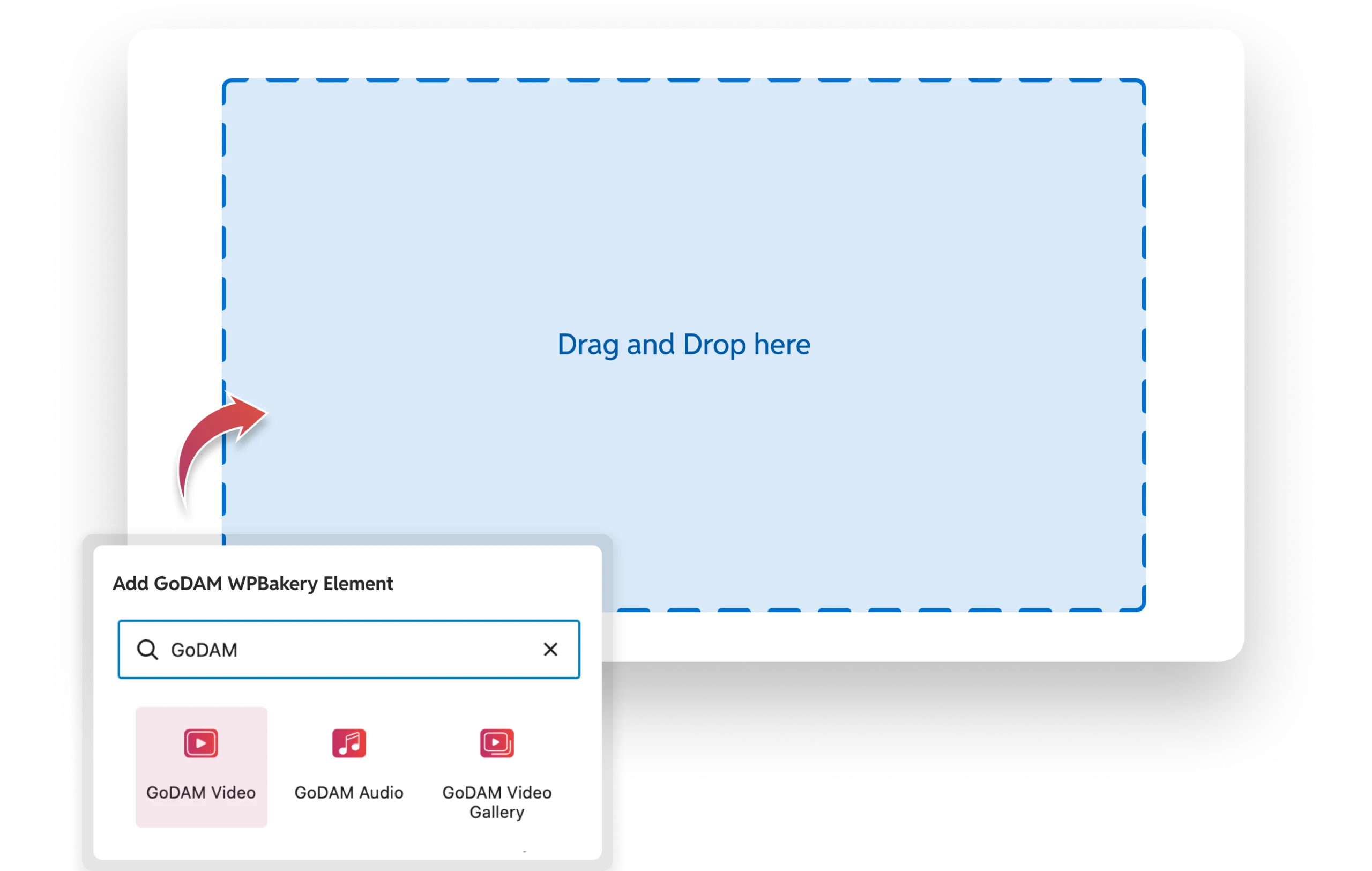 Drag-and-Drop Workflow GoDAM WPBakery Element