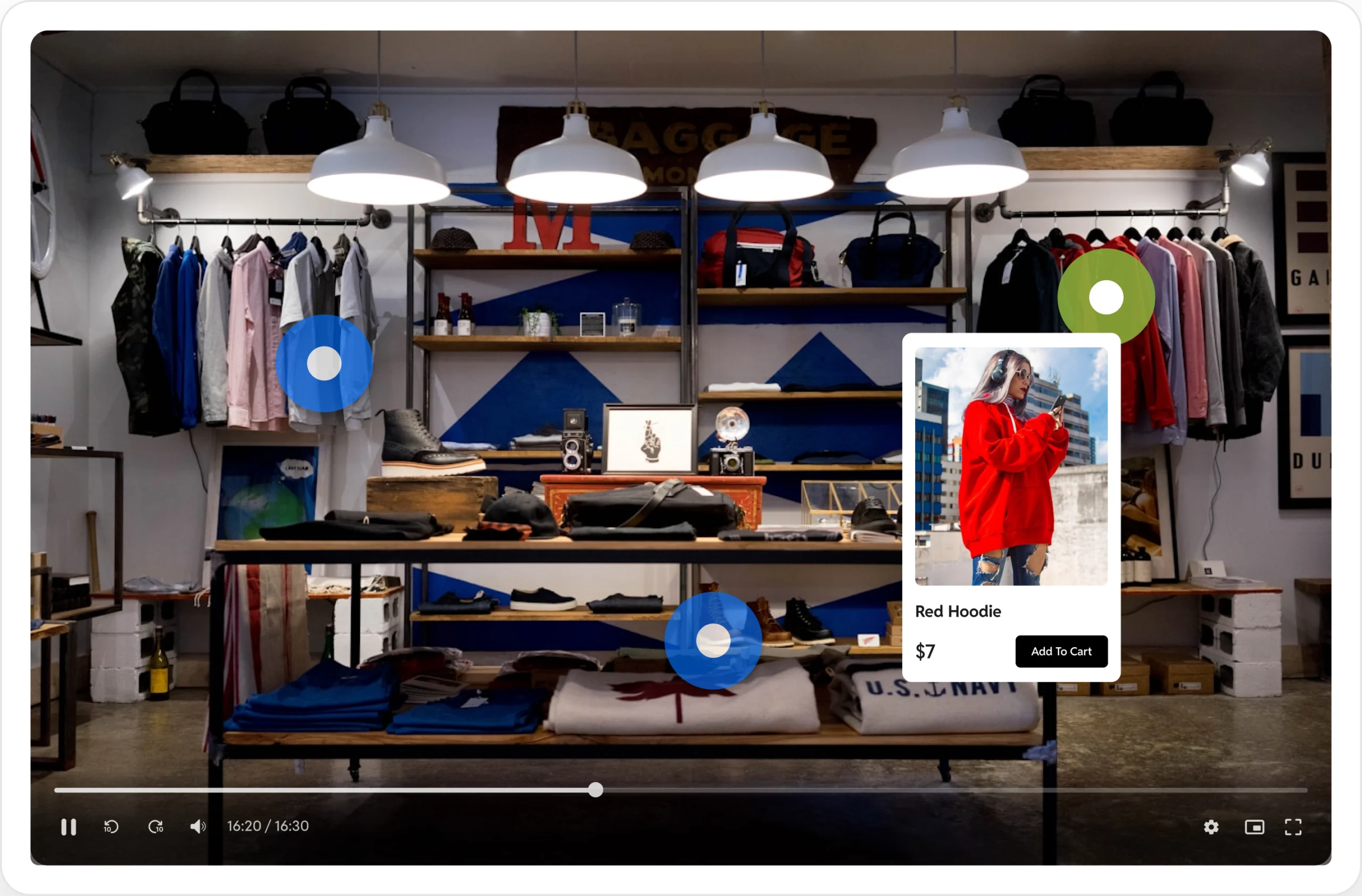 Interactive Video hotspots for WooCommerce