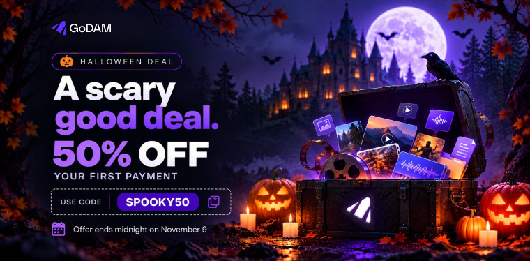 A scary good deal: 50% off your first GoDAM payment with code SPOOKY50. Offer ends November 9.